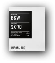 Impossible B&W film for SX-70 type cameras
